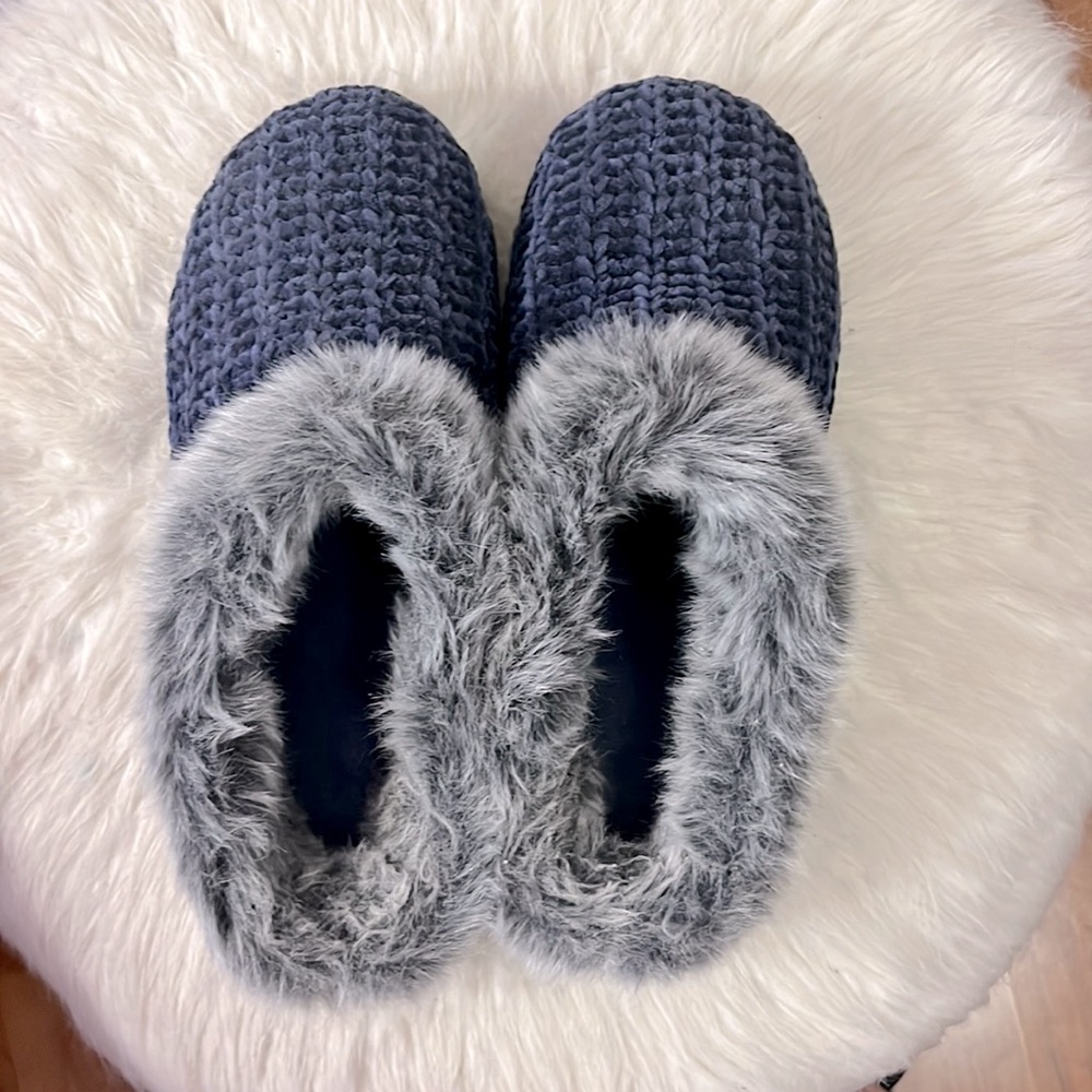 Navy blue slippers
